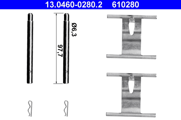 Комплектующие, колодки дискового тормоза   13.0460-0280.2   ATE