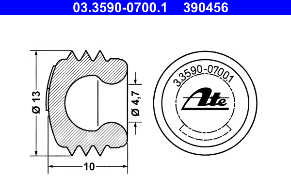 Запірний/захисний ковпачок, ATE 03.3590-0700.1 Запірний/захисний ковпачок, ATE 03.3590-0700.1