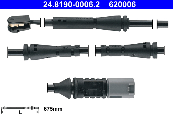 Конт. попер. сигналу, знос гальм. накл.   24.8190-0006.2   ATE