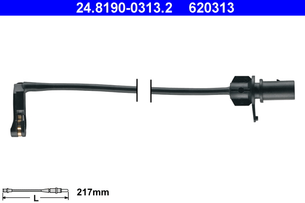 Конт. попер. сигналу, знос гальм. накл.   24.8190-0313.2   ATE