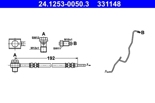 Гальмівний шланг   24.1253-0050.3   ATE