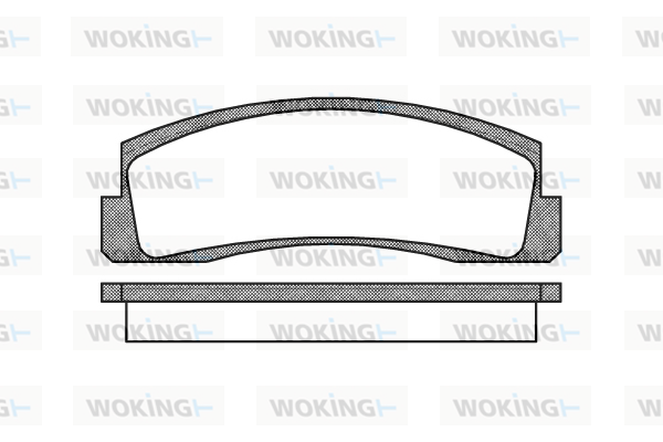 Комплект гальмівних накладок, дискове гальмо   P0033.00   WOKING