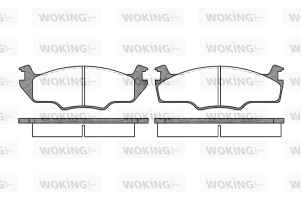 Комплект гальмівних накладок, дискове гальмо   P0213.10   WOKING