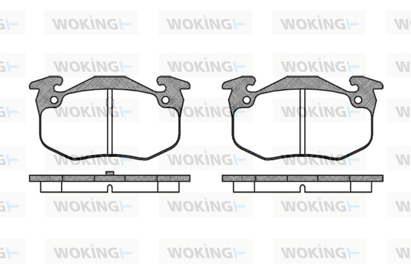 Комплект гальмівних накладок, дискове гальмо   P0443.50   WOKING