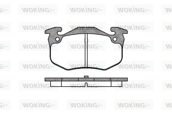 Комплект гальмівних накладок, дискове гальмо   P0443.60   WOKING