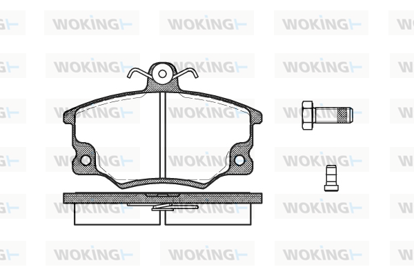 Комплект гальмівних накладок, дискове гальмо   P0463.14   WOKING