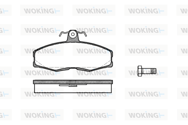 Комплект гальмівних накладок, дискове гальмо   P0543.00   WOKING