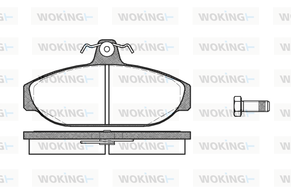 Комплект гальмівних накладок, дискове гальмо   P0563.00   WOKING