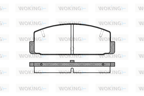 Комплект гальмівних накладок, дискове гальмо   P0793.10   WOKING