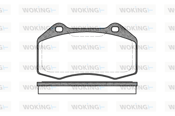 Комплект гальмівних накладок, дискове гальмо, WOKING P10133.00 Комплект гальмівних накладок, дискове гальмо, WOKING P10133.00