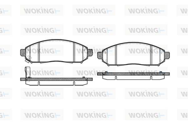 Комплект гальмівних накладок, дискове гальмо   P10623.01   WOKING