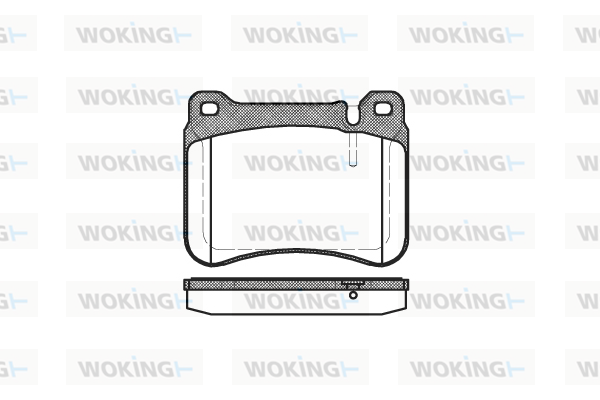 Комплект тормозных колодок, дисковый тормоз   P10933.00   WOKING