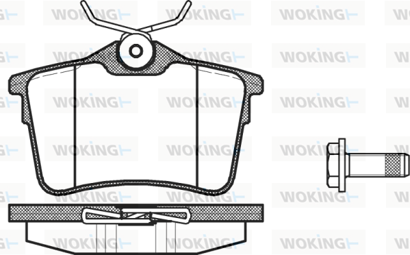 Комплект гальмівних накладок, дискове гальмо   P12823.00   WOKING