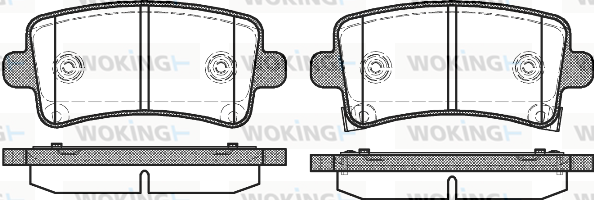 Комплект тормозных колодок, дисковый тормоз   P12883.04   WOKING