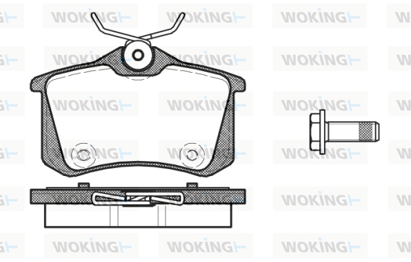 Комплект гальмівних накладок, дискове гальмо   P12913.00   WOKING