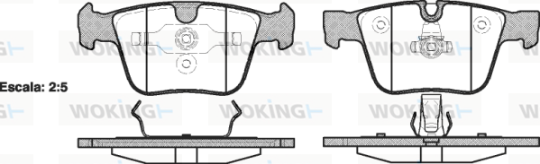 Комплект тормозных колодок, дисковый тормоз   P13163.00   WOKING