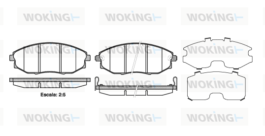 Комплект тормозных колодок, дисковый тормоз   P13233.02   WOKING