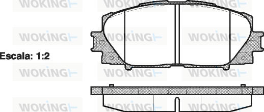 Комплект тормозных колодок, дисковый тормоз   P13243.00   WOKING