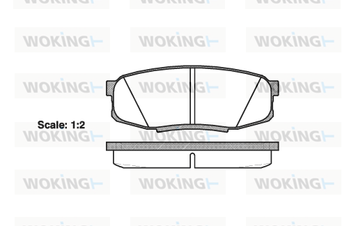 Комплект тормозных колодок, дисковый тормоз   P13723.00   WOKING