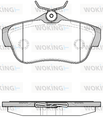 Комплект гальмівних накладок, дискове гальмо   P13993.00   WOKING