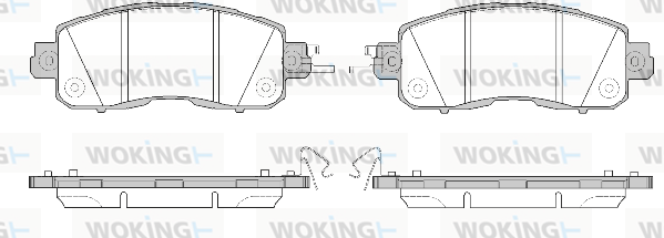 Комплект гальмівних накладок, дискове гальмо, WOKING P14173.04 Комплект гальмівних накладок, дискове гальмо, WOKING P14173.04