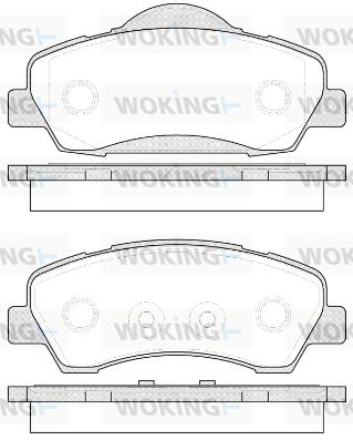 Комплект тормозных колодок, дисковый тормоз   P14303.00   WOKING
