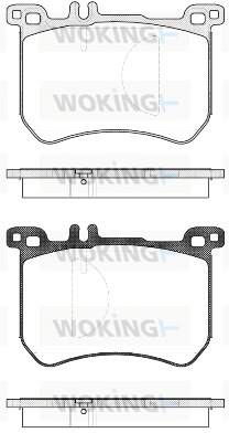 Комплект тормозных колодок, дисковый тормоз   P14333.00   WOKING