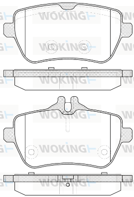 Комплект тормозных колодок, дисковый тормоз   P14353.00   WOKING