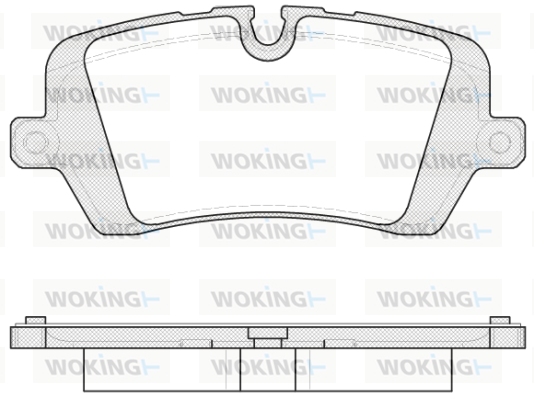 Комплект гальмівних накладок, дискове гальмо   P14413.00   WOKING