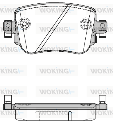 Комплект гальмівних накладок, дискове гальмо   P14493.08   WOKING