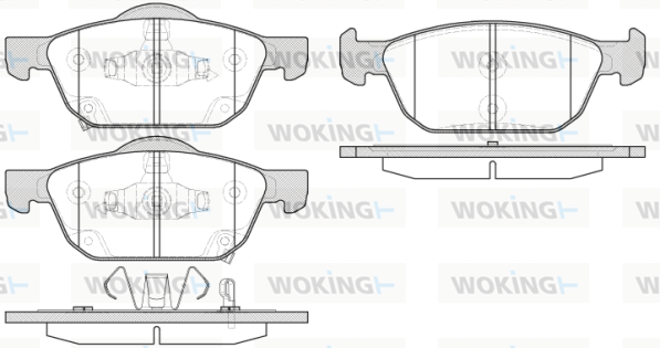 Комплект тормозных колодок, дисковый тормоз   P14523.02   WOKING