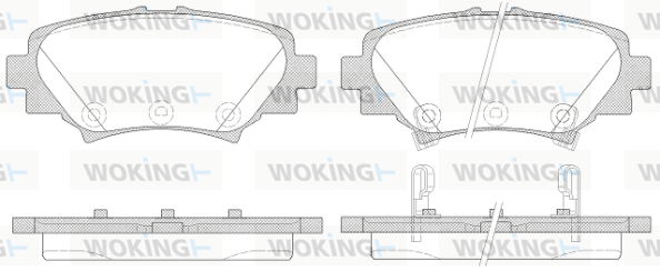 Комплект тормозных колодок, дисковый тормоз   P14703.02   WOKING