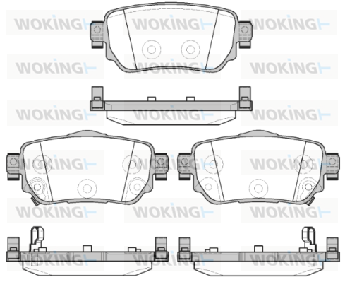 Комплект тормозных колодок, дисковый тормоз   P14823.02   WOKING