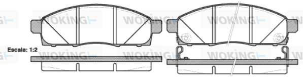 Комплект тормозных колодок, дисковый тормоз   P15343.02   WOKING