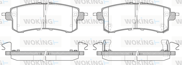 Комплект тормозных колодок, дисковый тормоз   P15473.02   WOKING