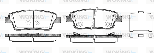 Комплект тормозных колодок, дисковый тормоз   P15583.02   WOKING