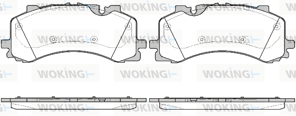 Комплект гальмівних накладок, дискове гальмо, WOKING P16443.00 Комплект гальмівних накладок, дискове гальмо, WOKING P16443.00