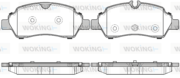 Комплект гальмівних накладок, дискове гальмо   P17053.00   WOKING