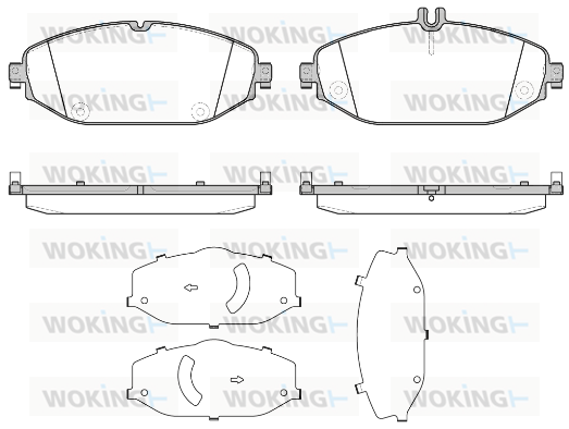 Комплект тормозных колодок, дисковый тормоз   P17183.00   WOKING