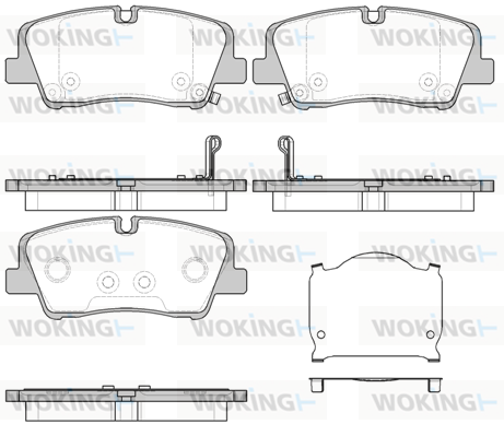 Комплект тормозных колодок, дисковый тормоз   P17873.00   WOKING