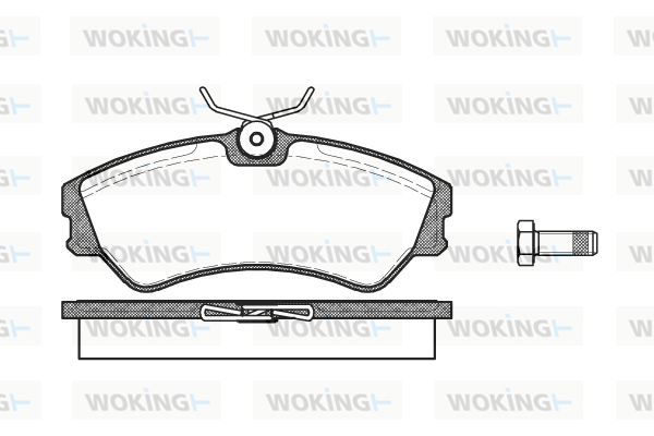 Комплект тормозных колодок, дисковый тормоз   P2833.00   WOKING