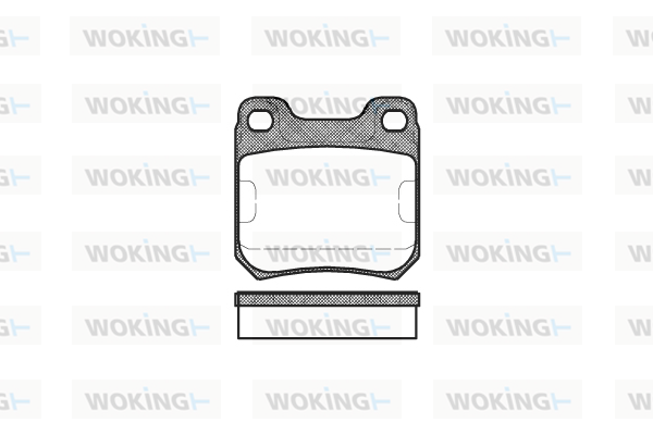 Комплект гальмівних накладок, дискове гальмо   P3393.00   WOKING