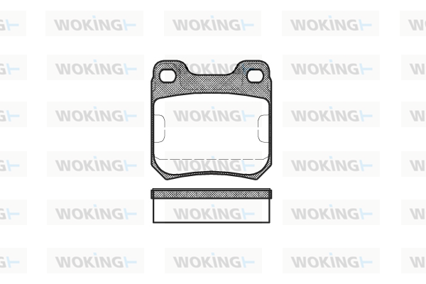 Комплект гальмівних накладок, дискове гальмо   P3393.40   WOKING