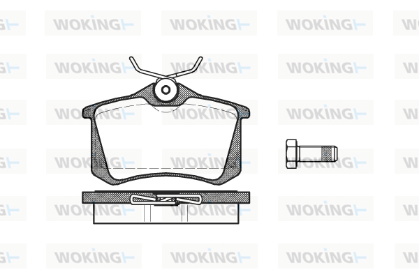 Комплект тормозных колодок, дисковый тормоз   P3633.01   WOKING