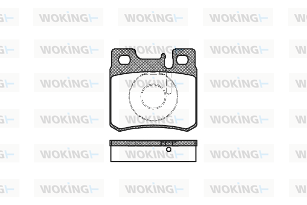 Комплект тормозных колодок, дисковый тормоз   P3823.20   WOKING