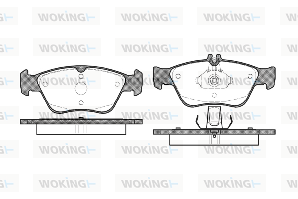 Комплект тормозных колодок, дисковый тормоз   P4863.00   WOKING