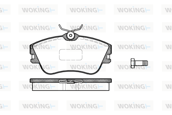 Комплект тормозных колодок, дисковый тормоз   P5803.00   WOKING