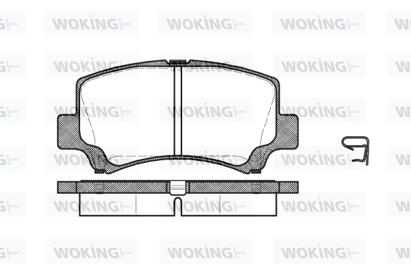 Комплект тормозных колодок, дисковый тормоз   P6103.02   WOKING