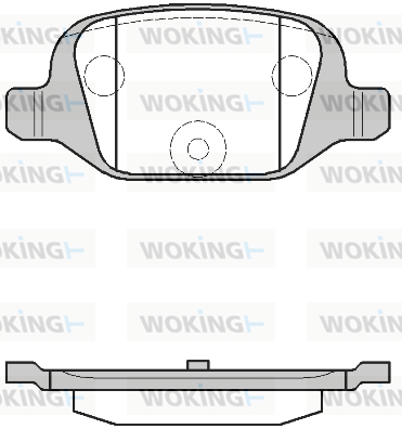 Комплект гальмівних накладок, дискове гальмо   P6273.00   WOKING