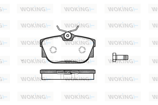 Комплект тормозных колодок, дисковый тормоз   P6673.00   WOKING